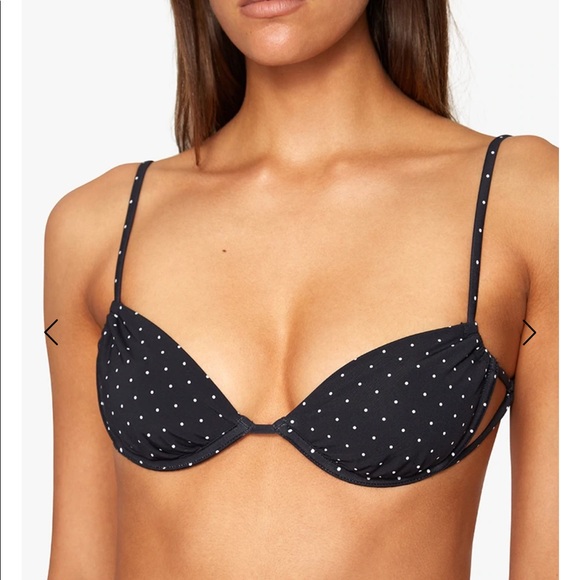WeWoreWhat Other - NWT WeWoreWhat Underwire Micro Polka Dot Bikini Top